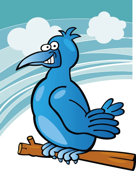 Pássaro azul — Vetor de Stock