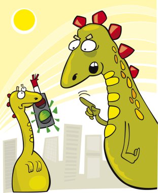 Rude Little Godzilla clipart