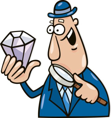 Man with diamond clipart