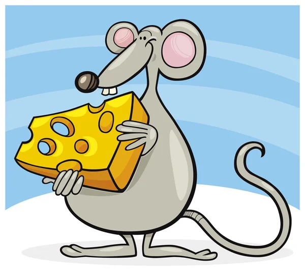 Mysz z serem — Wektor stockowy