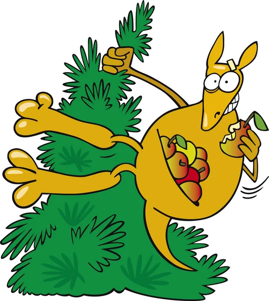 Kangur na drzewo — Wektor stockowy