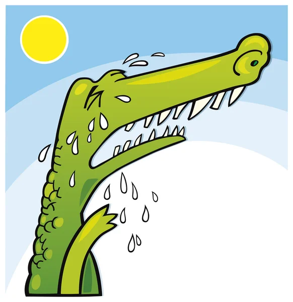Sírás krokodil — Stock Vector