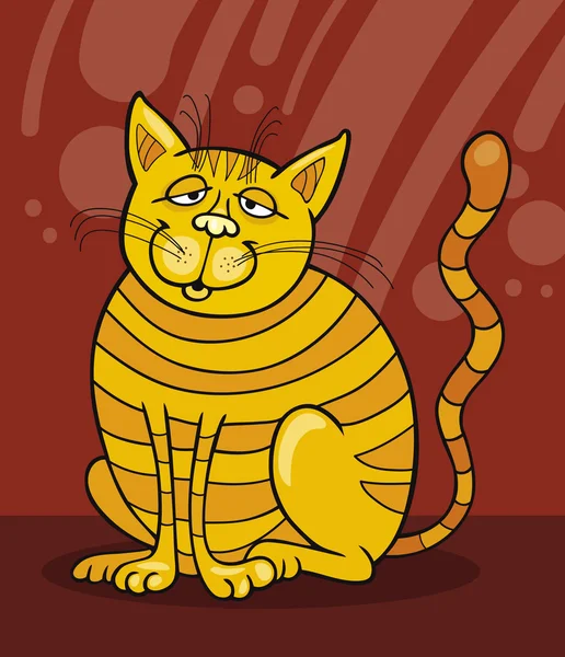 黄色い猫の笑みを浮かべてください。 — ストックベクタ