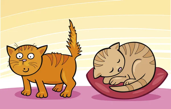 Милые маленькие кошки — стоковый вектор