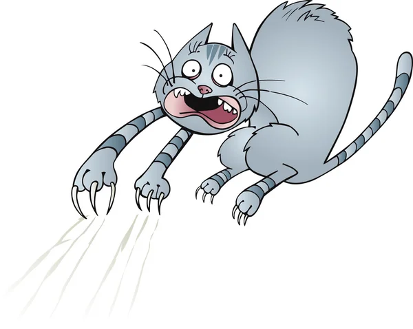 Испуганная кошка — стоковый вектор