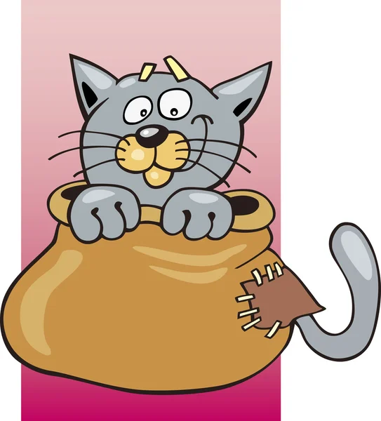 Кот в мешке — стоковый вектор