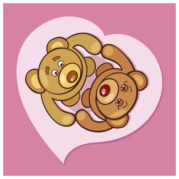 Teddy Bears in Love — стоковый вектор