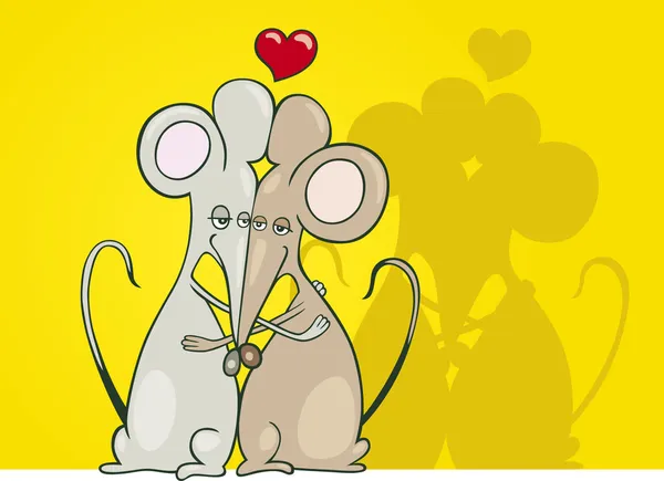 Ratos apaixonados — Vetor de Stock