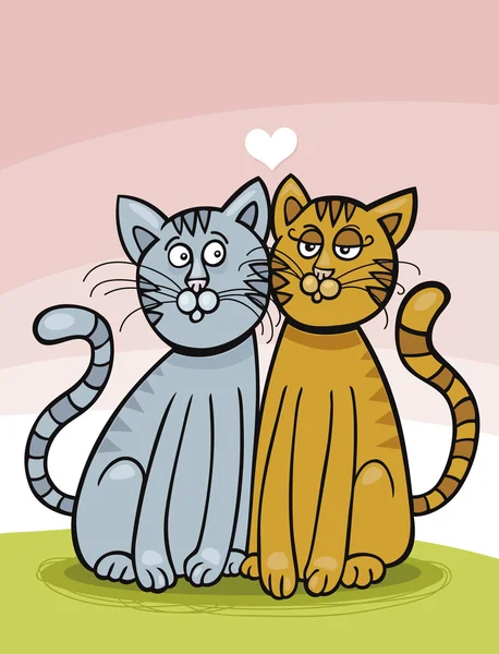 Katter förälskade — Stock vektor