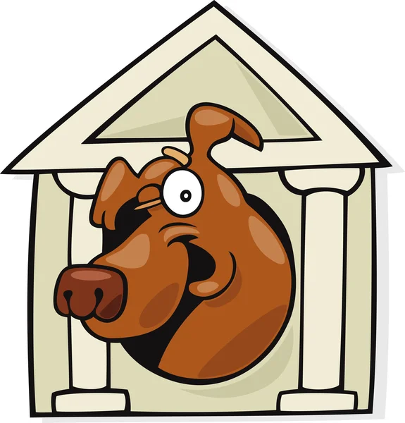 Pes v klasické Psí bouda — Stockový vektor