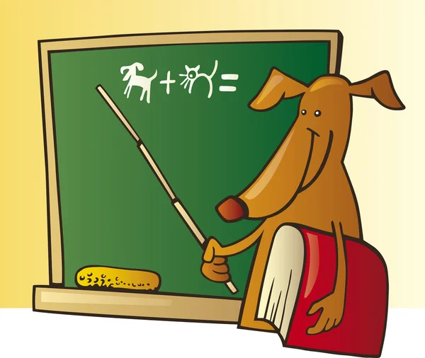 Tanár kutya — Stock Vector
