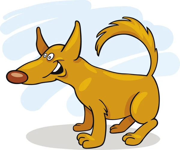 Grappige gele hond — Stockvector