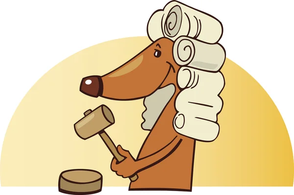 Köpek yargıç — Stok Vektör