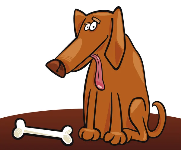Σκυλί με οστό — Διανυσματικό Αρχείο