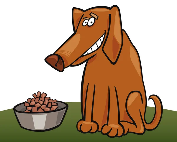 Собака и его корм — стоковый вектор