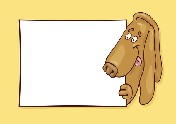 Basset köpek kartı — Stok Vektör