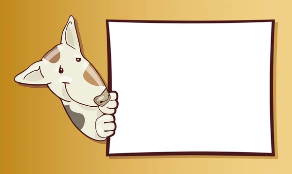 Chien et carte Bull terrier — Image vectorielle