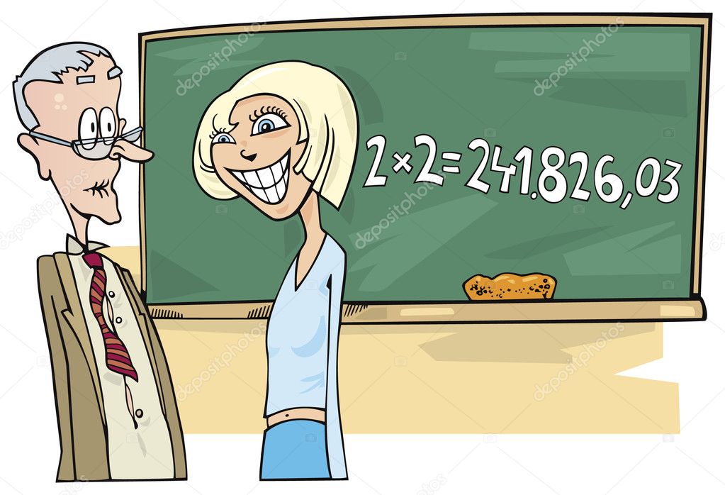 Scary teacher stock illustration. Illustration of mathematics - 29800264