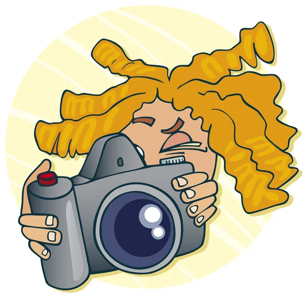 Young photographer — Stock Vector
