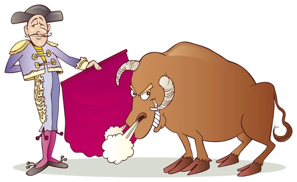 Matador et Bull — Image vectorielle