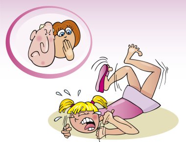 Naughty girl clipart