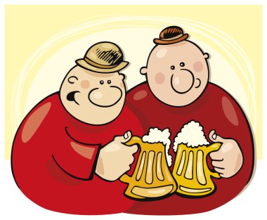 Guys drinking beer clipart