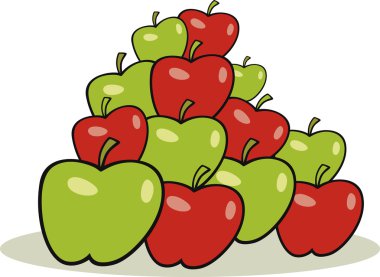 Heap of apples clipart