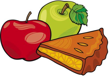 Apples and apple pie clipart