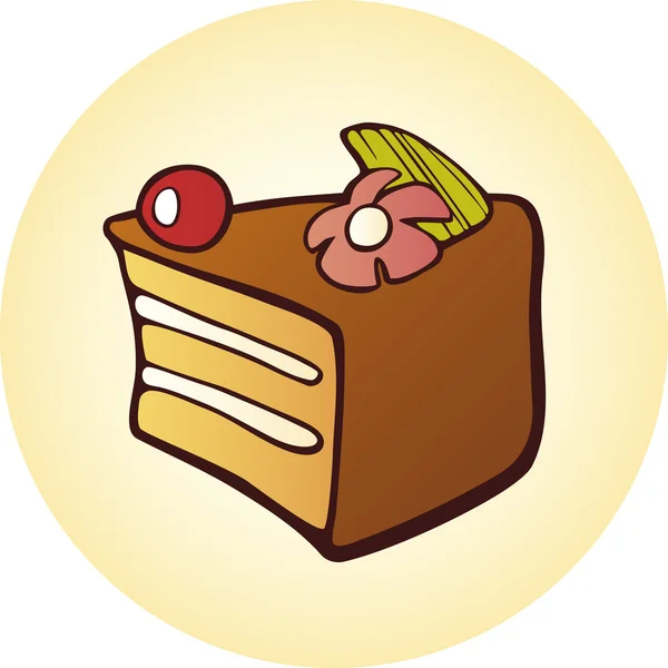 Милый торт — стоковый вектор