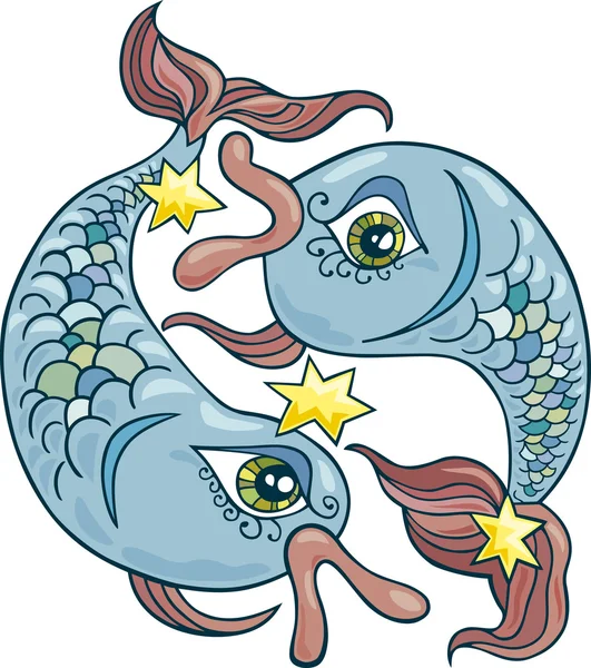 Vissen sterrenbeeld — Stockvector