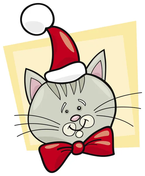 stock vector Cat santa