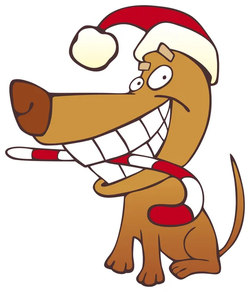Cane di Natale — Vettoriale Stock