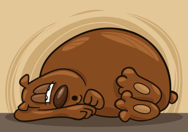 Sleepy bear clipart