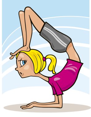 Kız pratik yoga