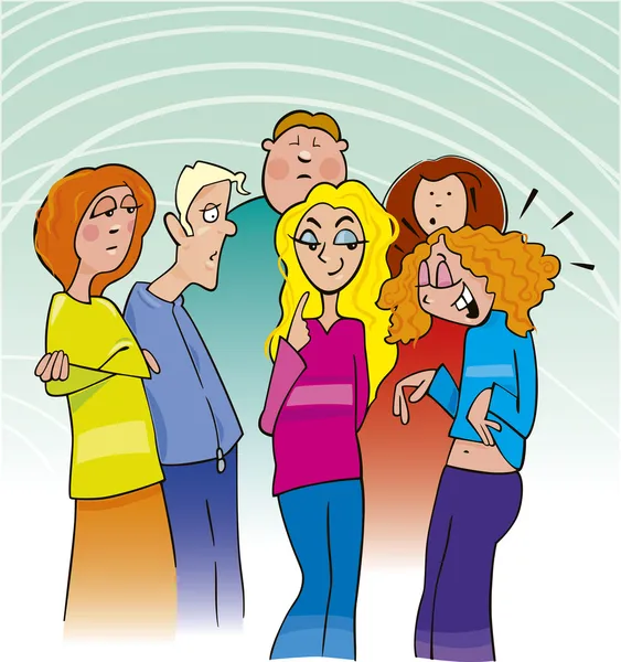 Groupe d'adolescents — Image vectorielle