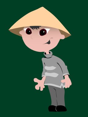 Chinese boy clipart