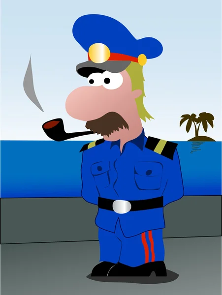 Capitaine de mer — Image vectorielle