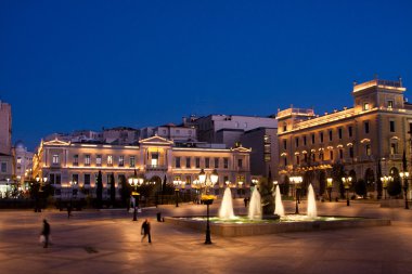 Kotzia Square and Athens Cityhall clipart