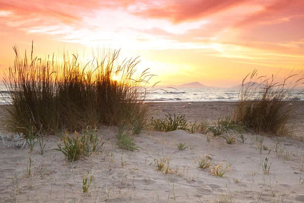 Sunset at Kalogria beach — Stock Photo, Image