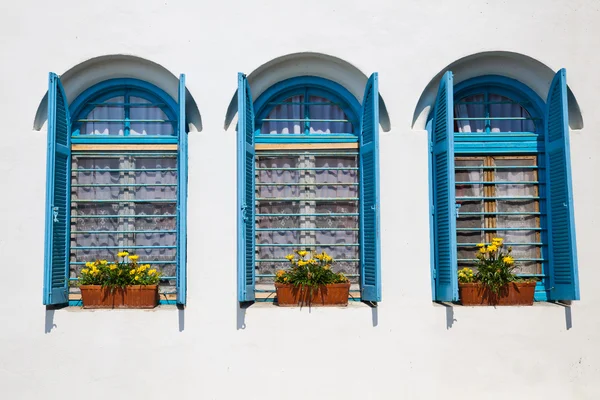 stock image Windows at Agios Nikolaos Monastery