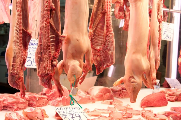 Aten köttmarknaden — Stockfoto