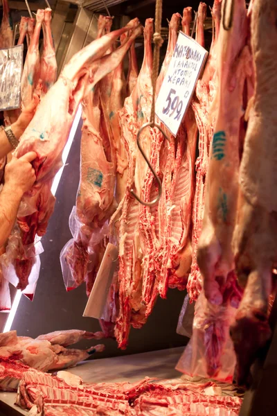 Афіни м'ясо ринку — стокове фото