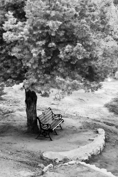 孤独的长椅 — 图库照片