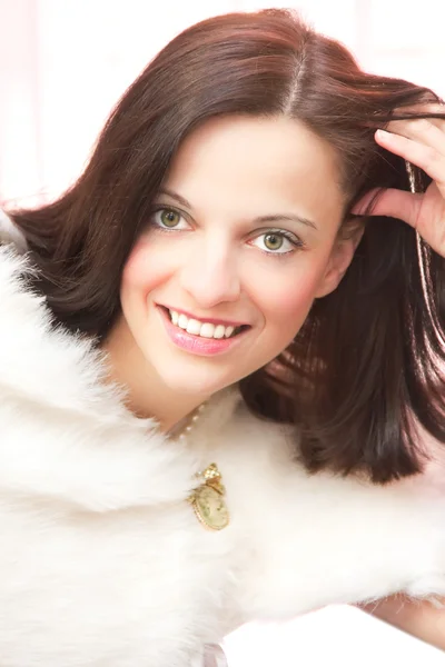 Portrait of a beautiful brunette — Stock Photo, Image