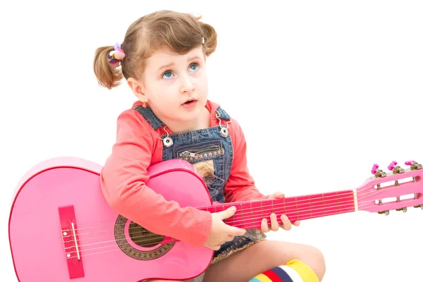 Guitarra rosa — Fotografia de Stock