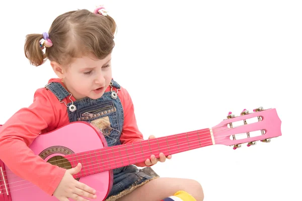 Рожева гітара — стокове фото