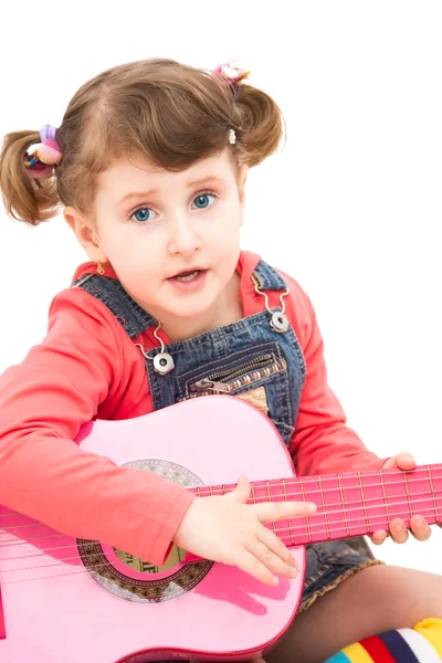 Pink guitar — Stock Photo, Image