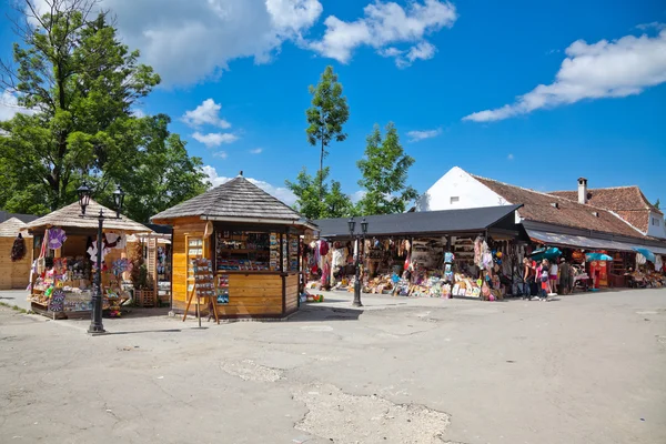 stock image Souvenir stores at Bran Castle