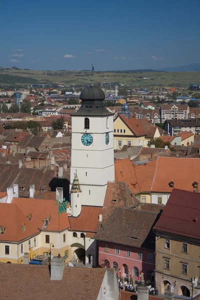 Rådstårnet Sibiu – stockfoto