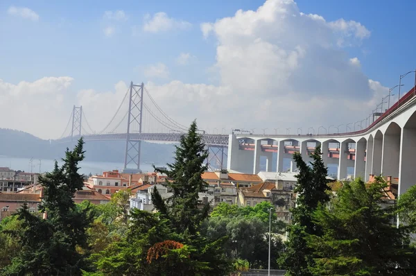Португалия. Мост 25 апреля — стоковое фото